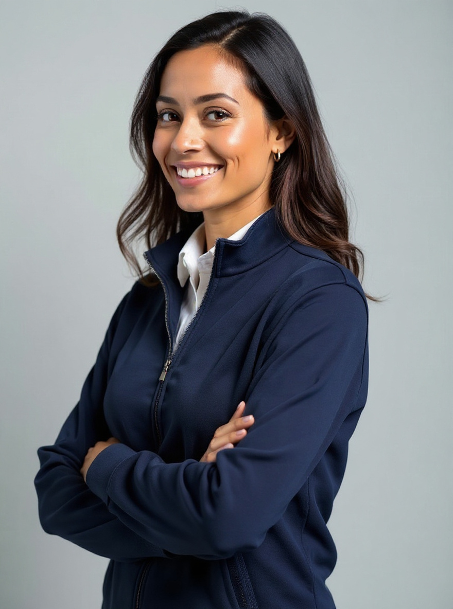 Elena Cruz, three-quarter angle
